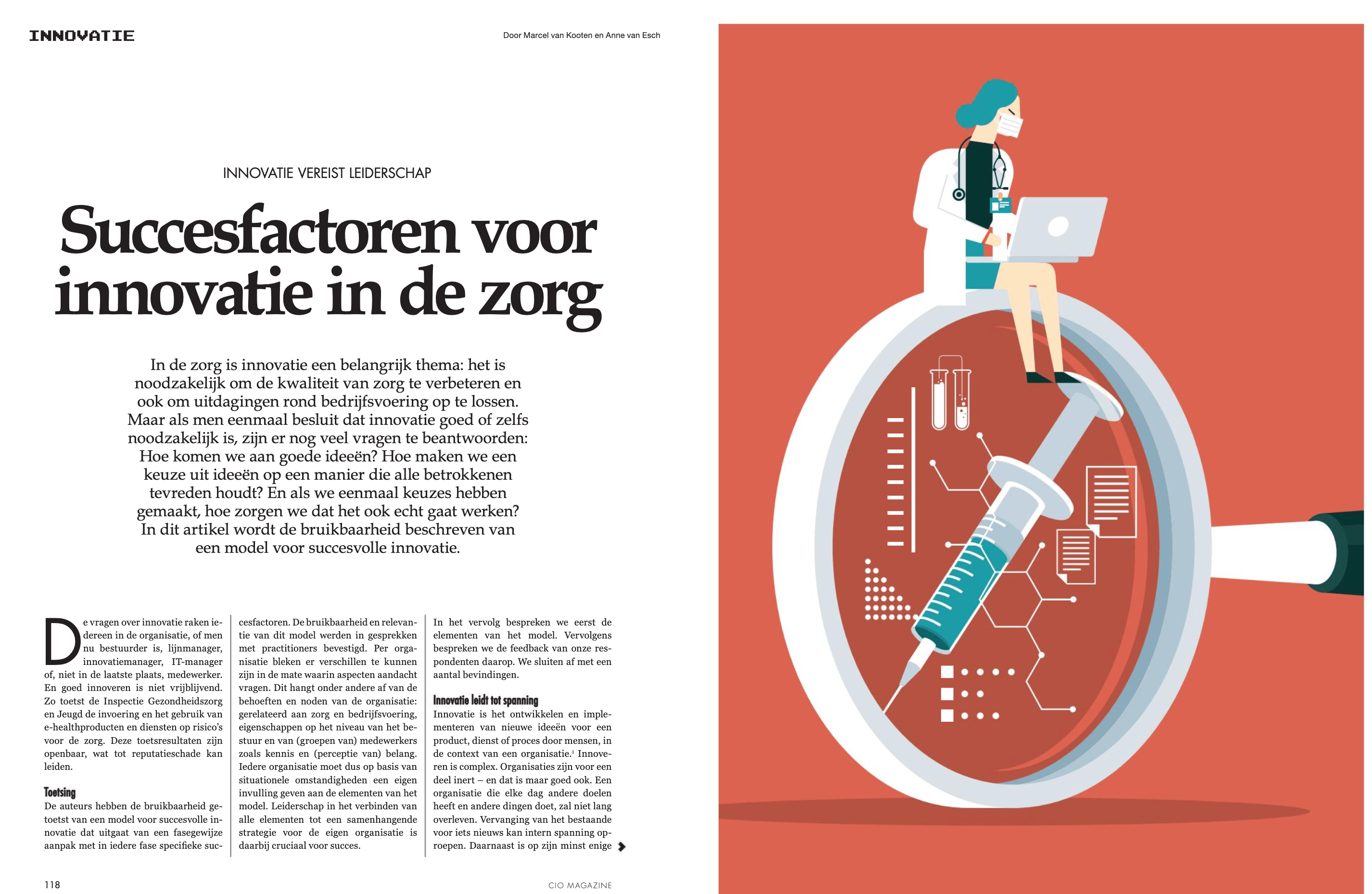 Kardinaal Uitgestorven Eigenaardig Artikel CIO Magazine: Succesfactoren voor innovatie in de zorg - Verdonck,  Klooster & Associates